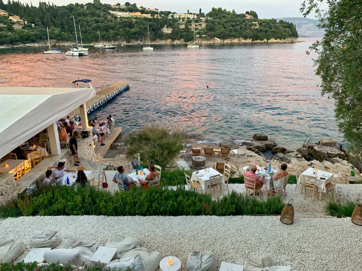 Seaside restaurant in Kalami Corfu