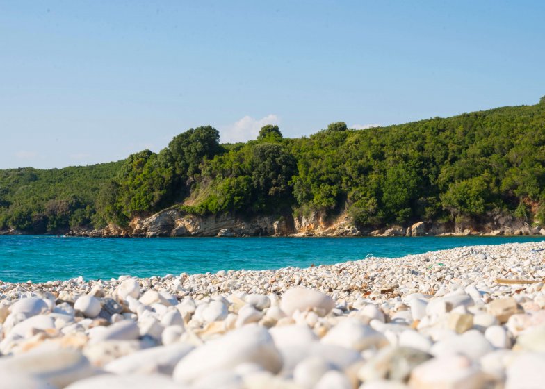 Avlaki Beach in Corfu